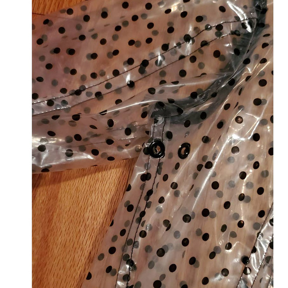 EUC! Milly Minis Resort 2013 Piped Polka Dot Polkadot Clear Raincoat - Picture 7 of 13